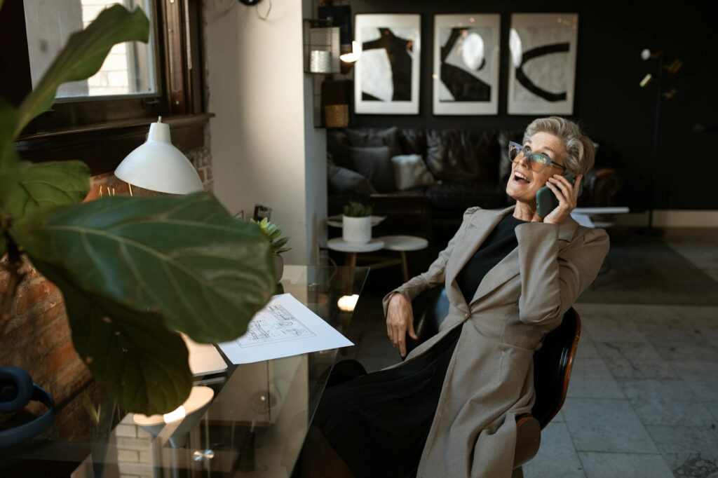 Small business owner looking relieved after speaking with an MCA relief specialist