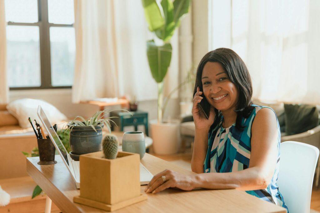 E-commerce business owner ready to call MCA relief specialist for help