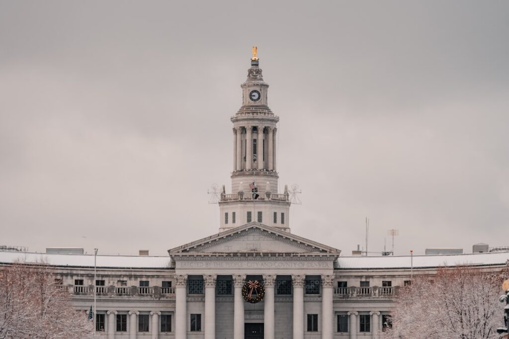 Courthouse exterior representing the civil lawsuit process for MCA defaults