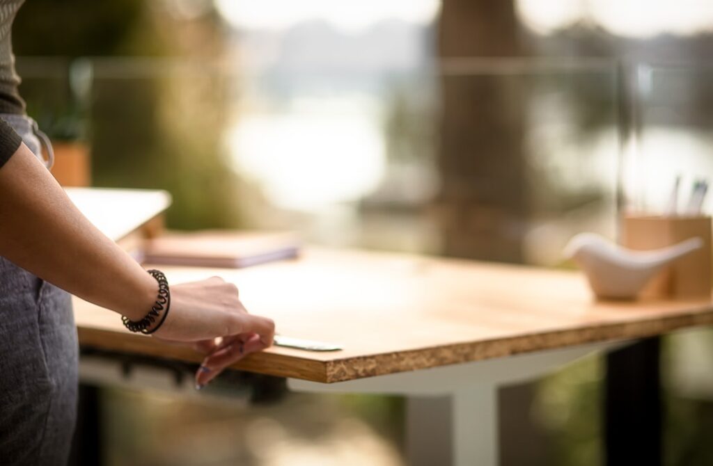 Small business owner reviewing an MCA contract at their desk