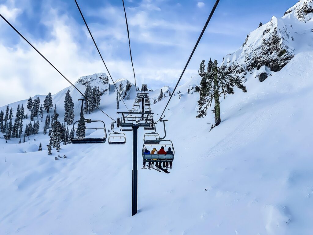 A ski resort equipment shop closed during its off season