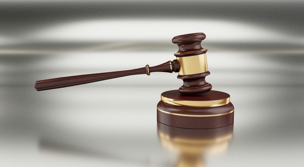 Gavel resting on legal documents representing corporate veil-piercing doctrine