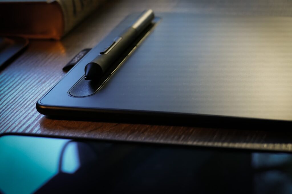 Security agreement and UCC filing paperwork on a desk