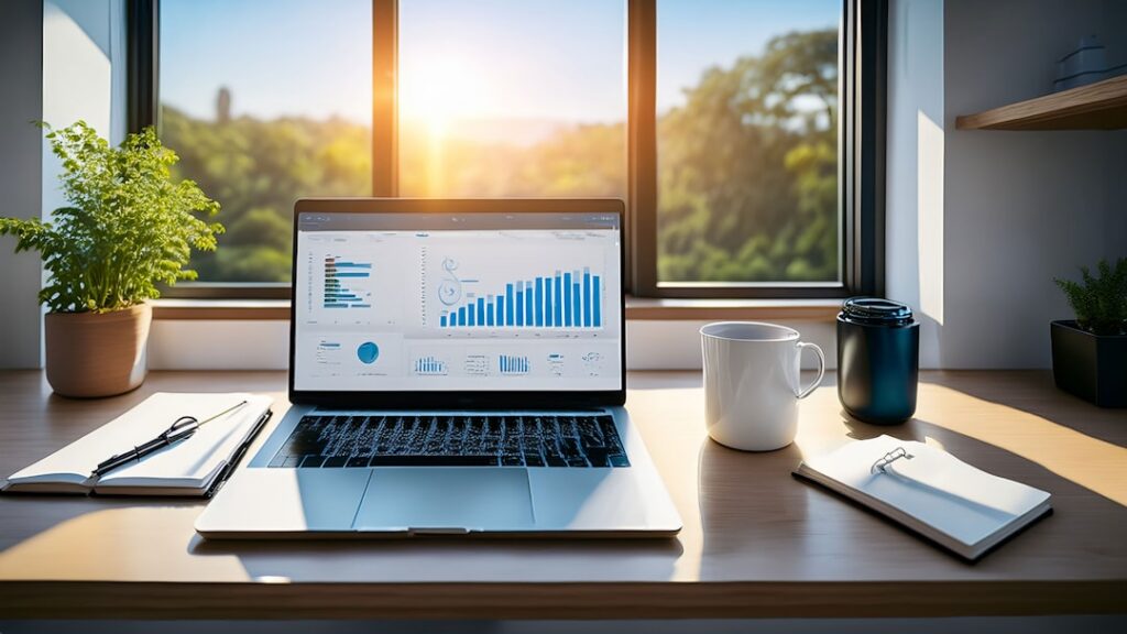Financial statements and calculator laid out during a business financial review
