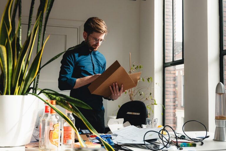 Small business owner reviewing a commercial financing disclosure form at a desk