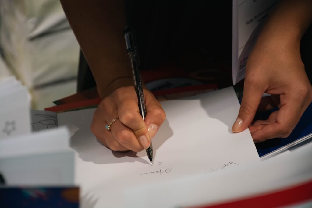 Business owner reviewing fine print in a contract