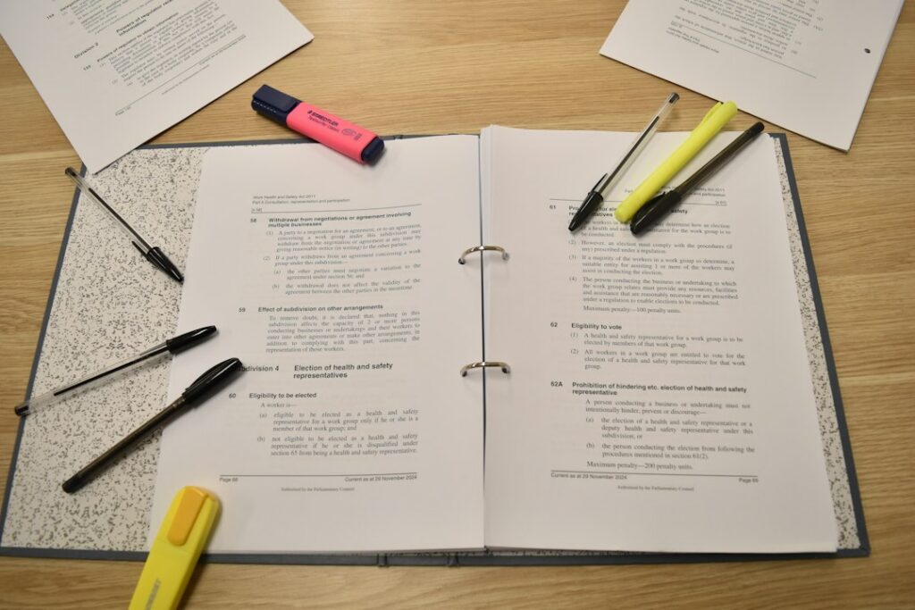 Highlighted clauses in a business contract